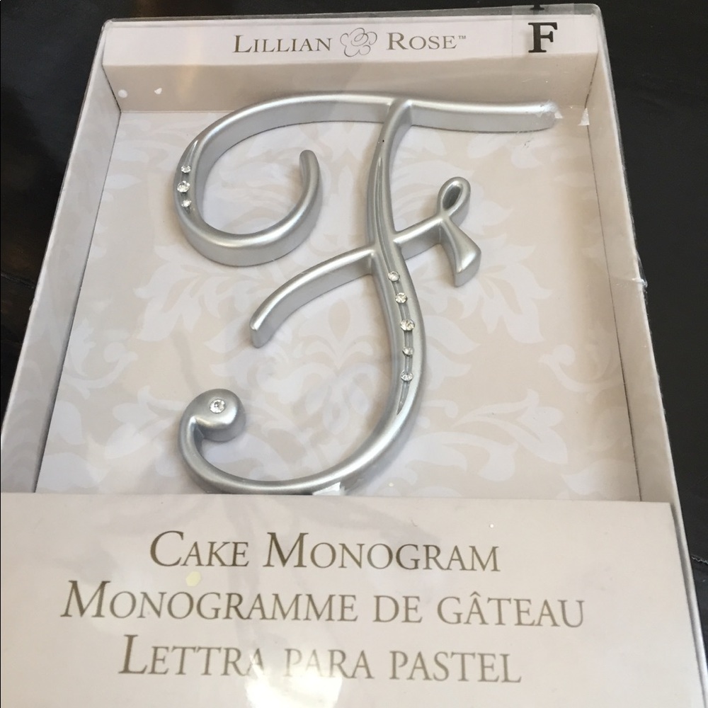 F  Cake Topper with bling